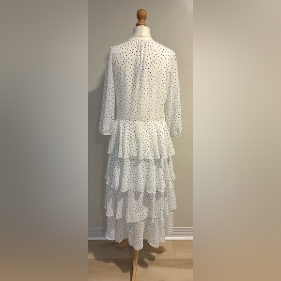 NWT Belle & Bloom polka dot midi tiered dress size small - Picture 9 of 10